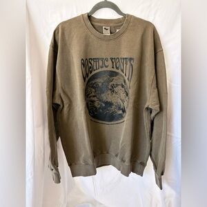 NWT Seoul Project SP Cosmic Youth Crewneck Sweatshirt XL Heavyweight Earth Tone